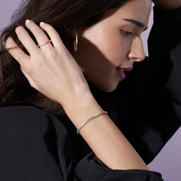 Statement Swirl Diamond Bangle