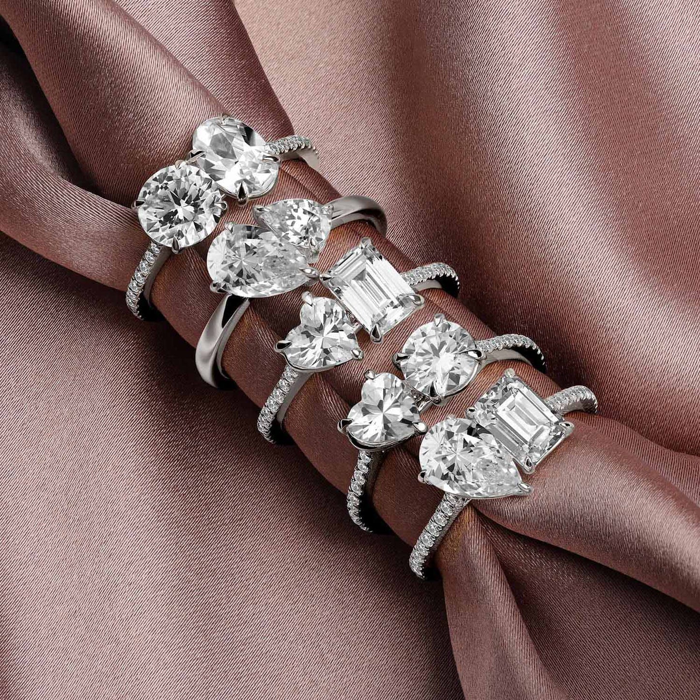 Round Oval Toi-et-Moi Signature Ring