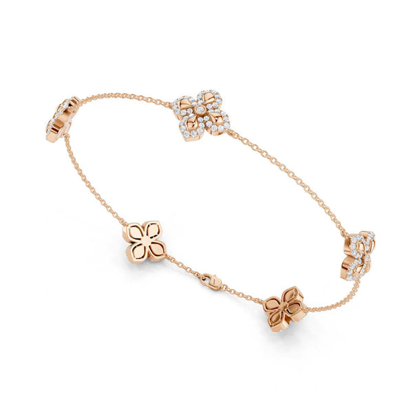 La Fleur Diamond Stationed Contour Bracelet