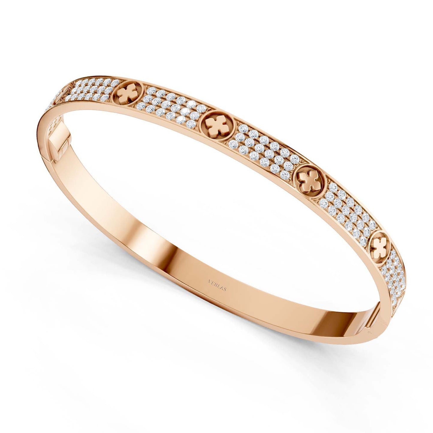 La Fleur 3-Rows Round Bangle
