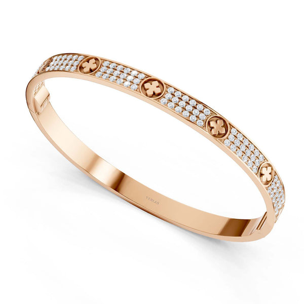 La Fleur 3-Rows Round Bangle