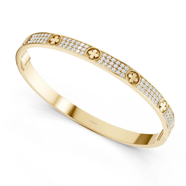 La Fleur 3-Rows Round Bangle