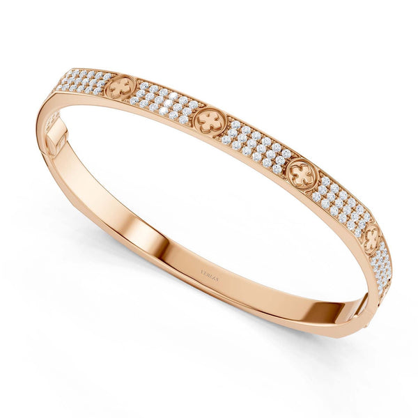 La Fleur 3-Rows Square Bangle