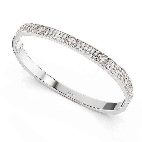 La Fleur 3-Rows Square Bangle