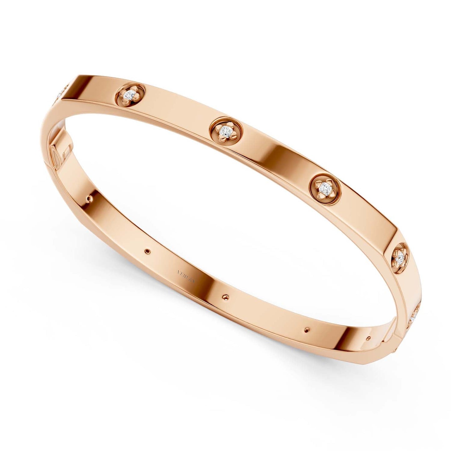 La Fleur 12-Stone 5mm Square Bangle