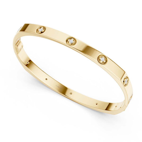 La Fleur 12-Stone 5mm Square Bangle