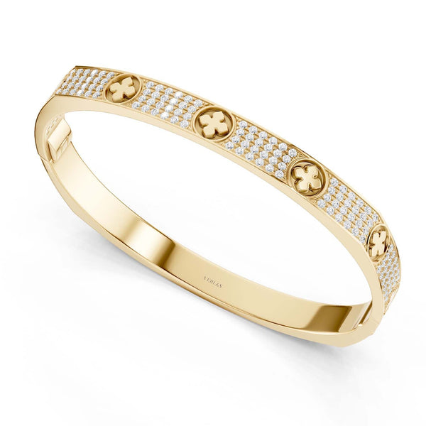 La Fleur 4-Rows Square Bangle