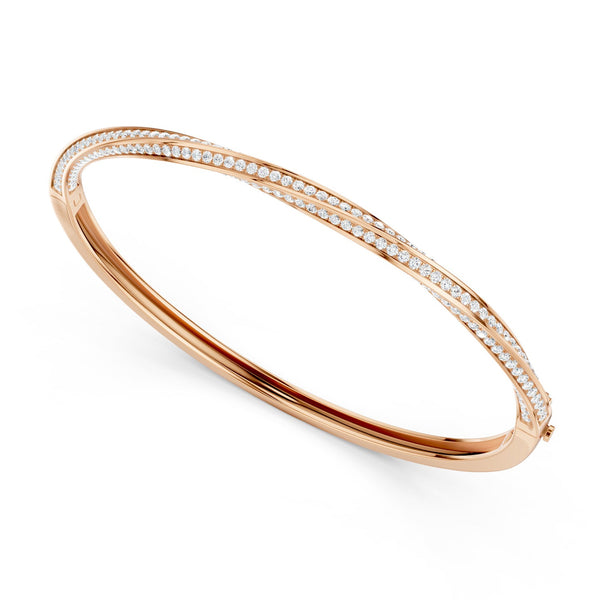 Statement Swirl Diamond Bangle