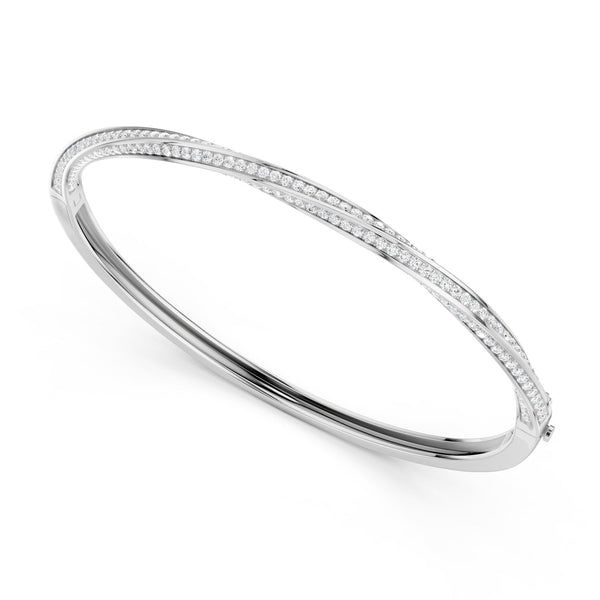 Statement Swirl Diamond Bangle