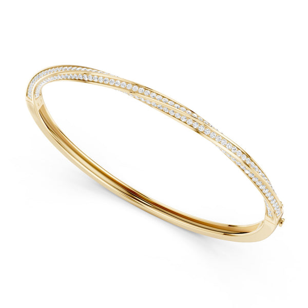 Statement Swirl Diamond Bangle