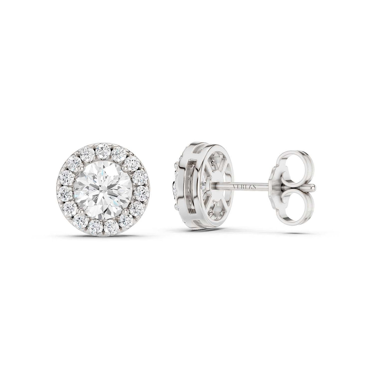 Luxe Round-Cut Halo Studs