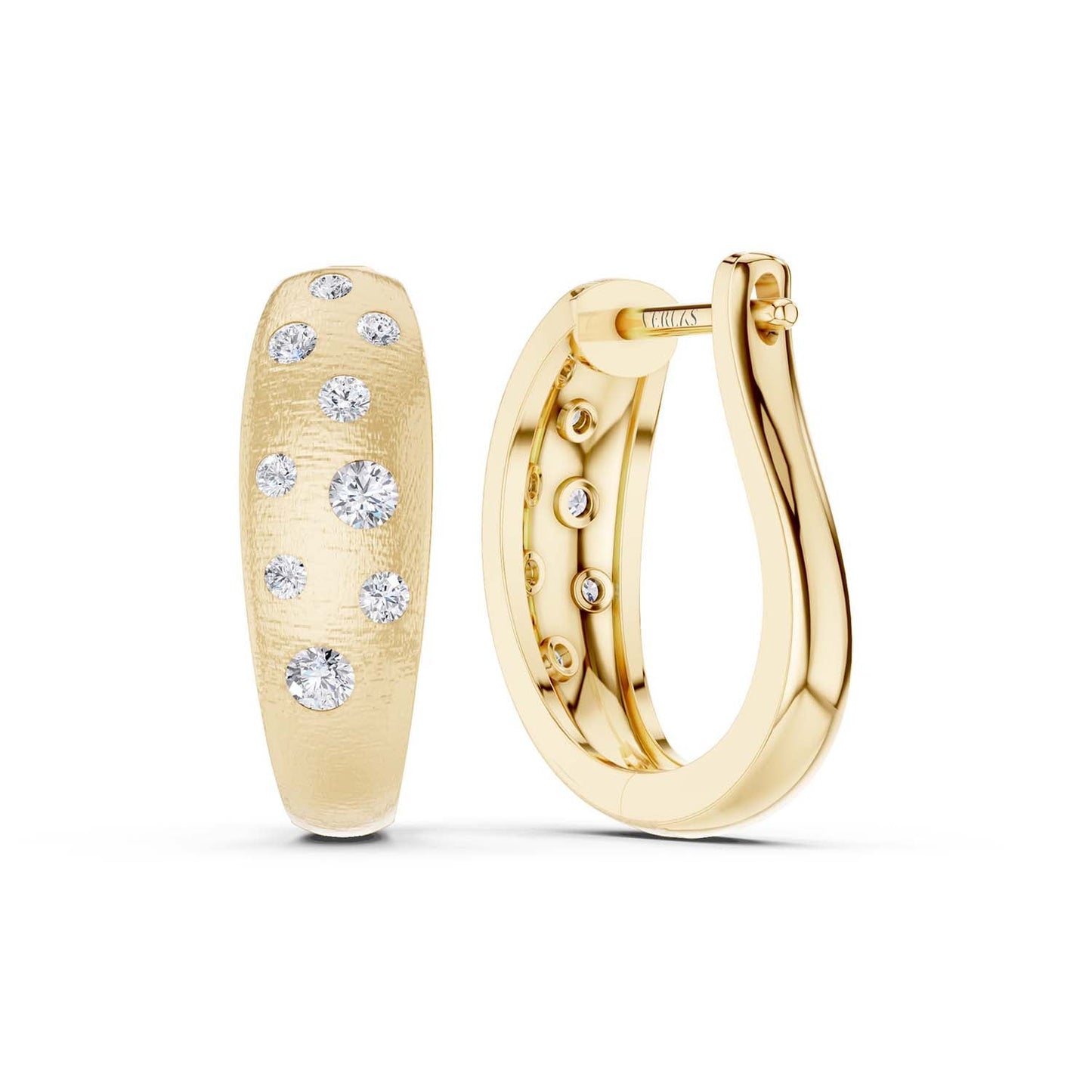 Bold Starlit Huggie Hoops