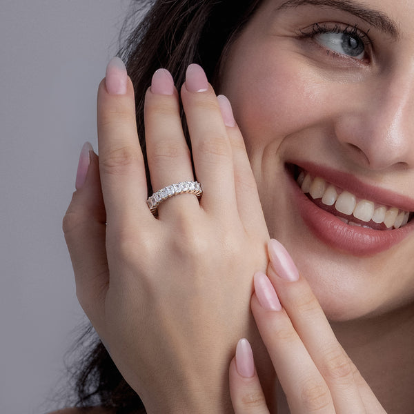Classic Emerald Eternity Band