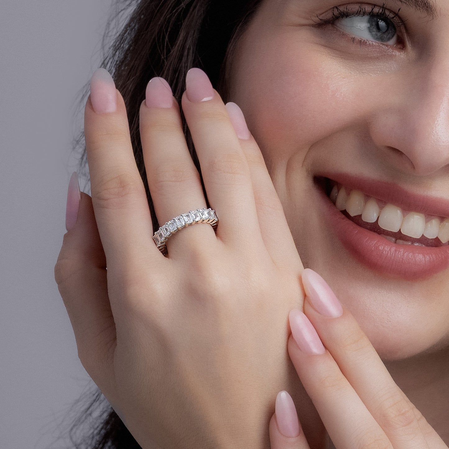 Emerald-Cut Eternity Band