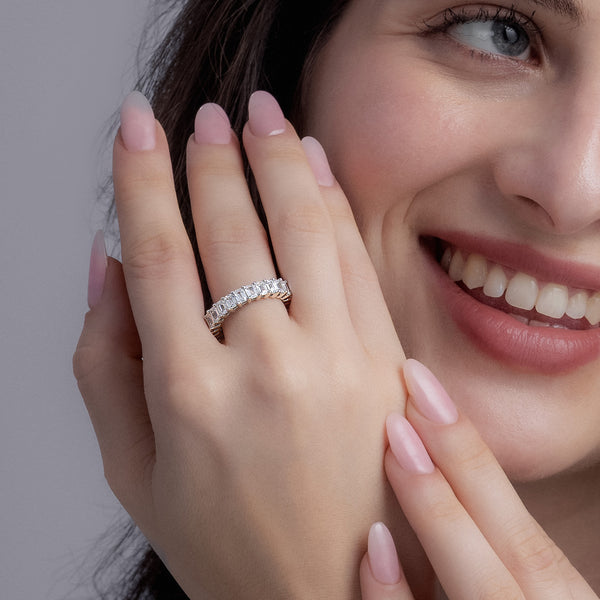 Emerald-Cut Eternity Band