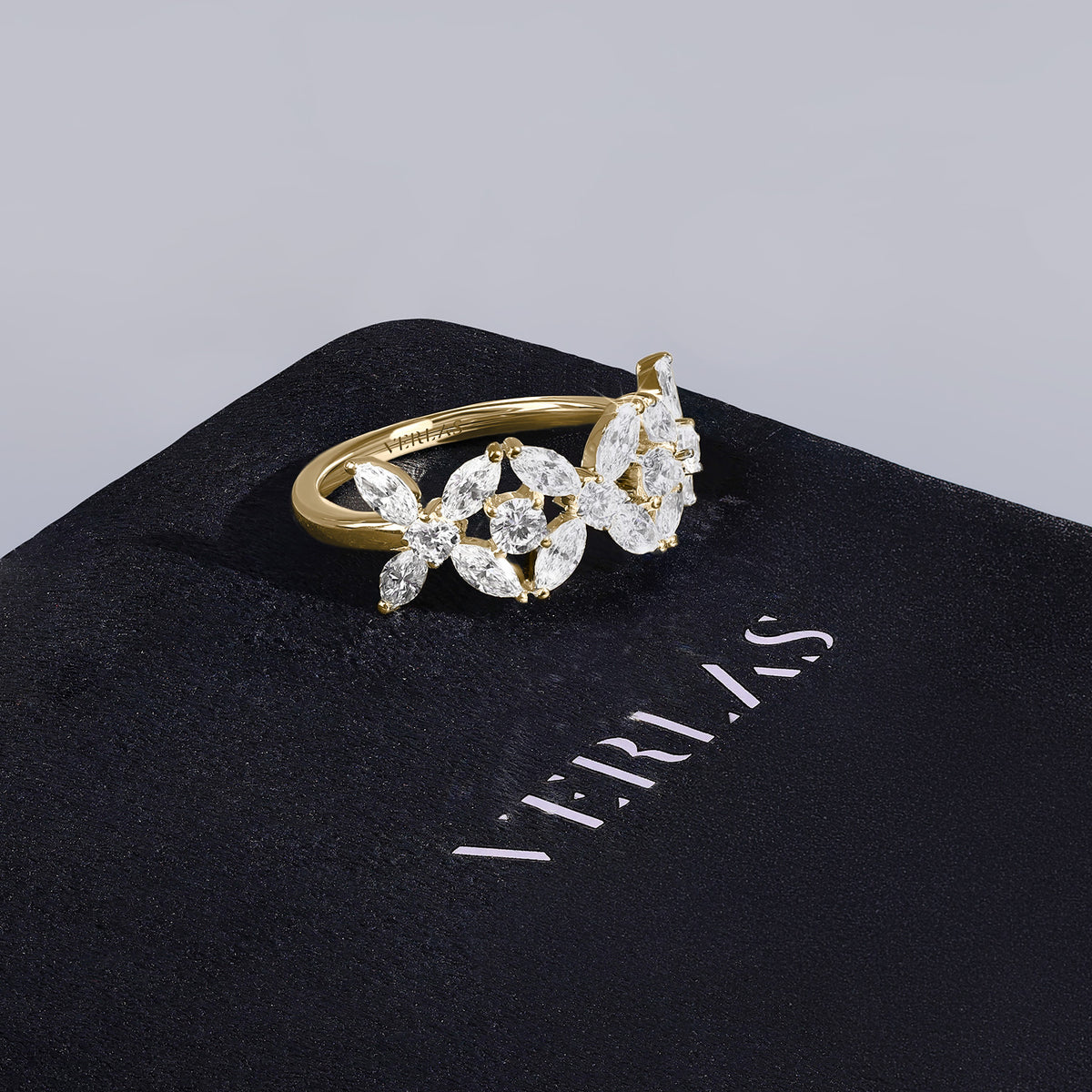 Alyssa Trio Marquise Bouquet Ring