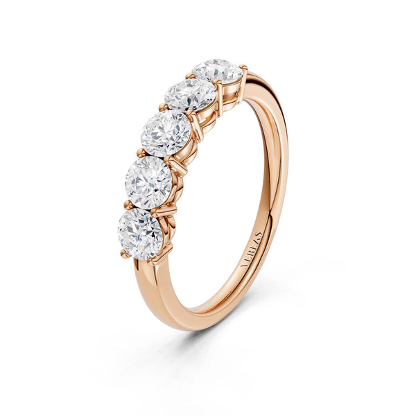 5-Stone Round Ring Small