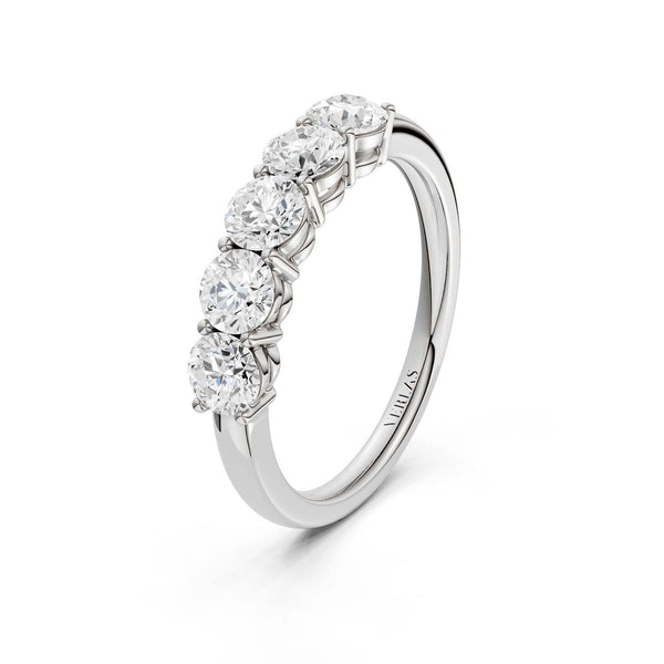 5-Stone Round Ring Small