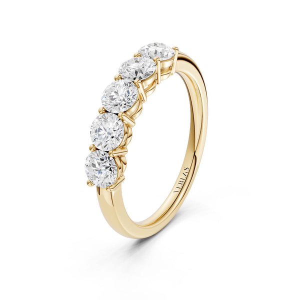 5-Stone Round Ring Small