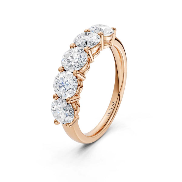 5-Stone Round Ring Large