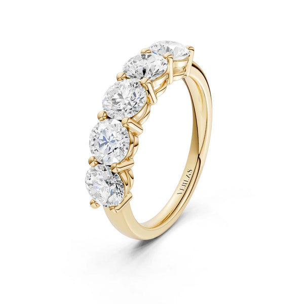 5-Stone Round Ring Large