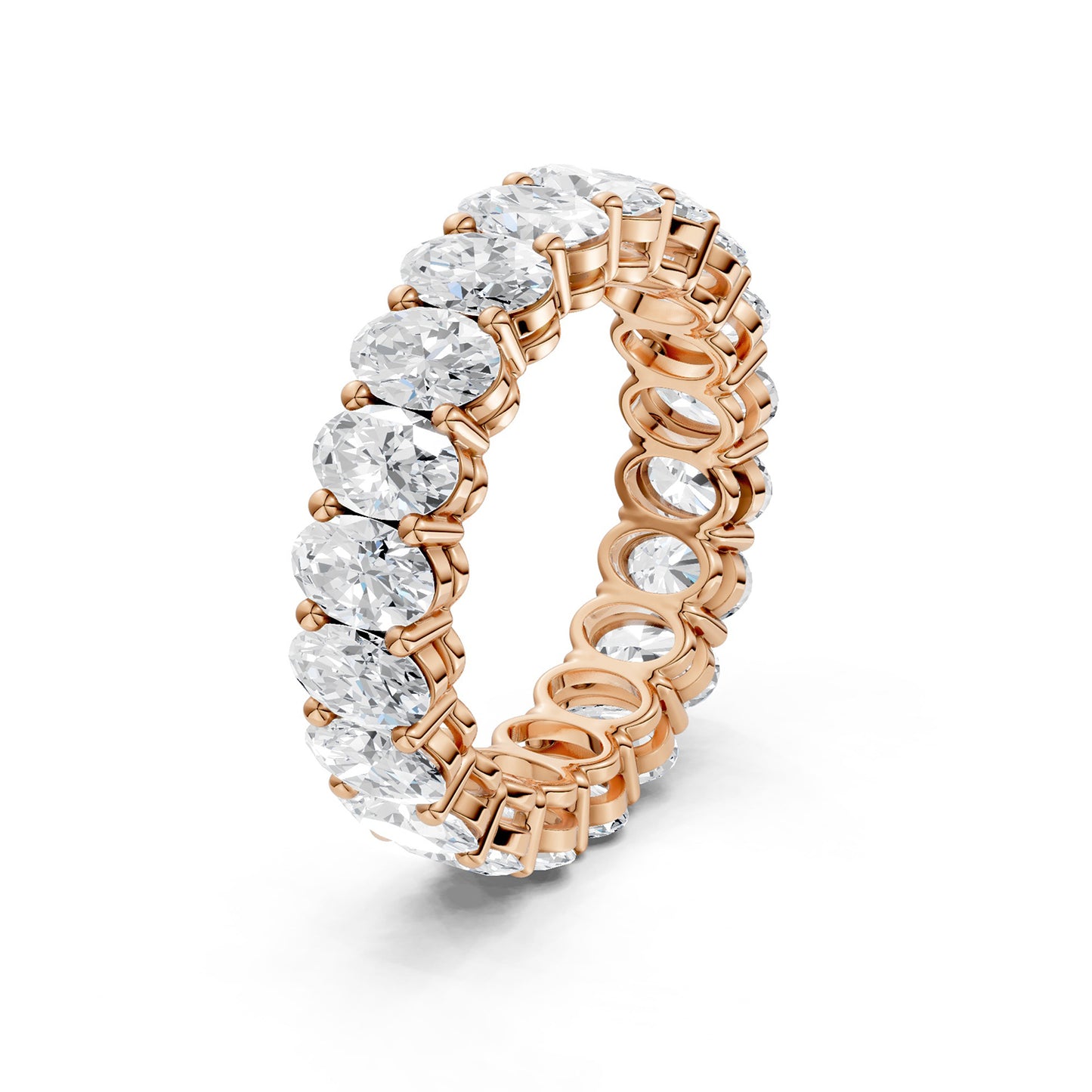 Ellipse-Cut Eternity Band