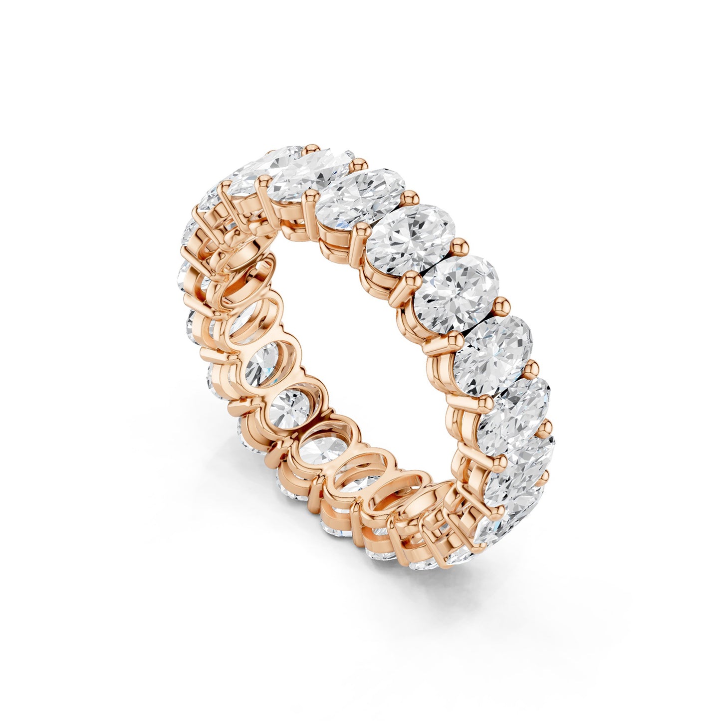 Ellipse-Cut Eternity Band