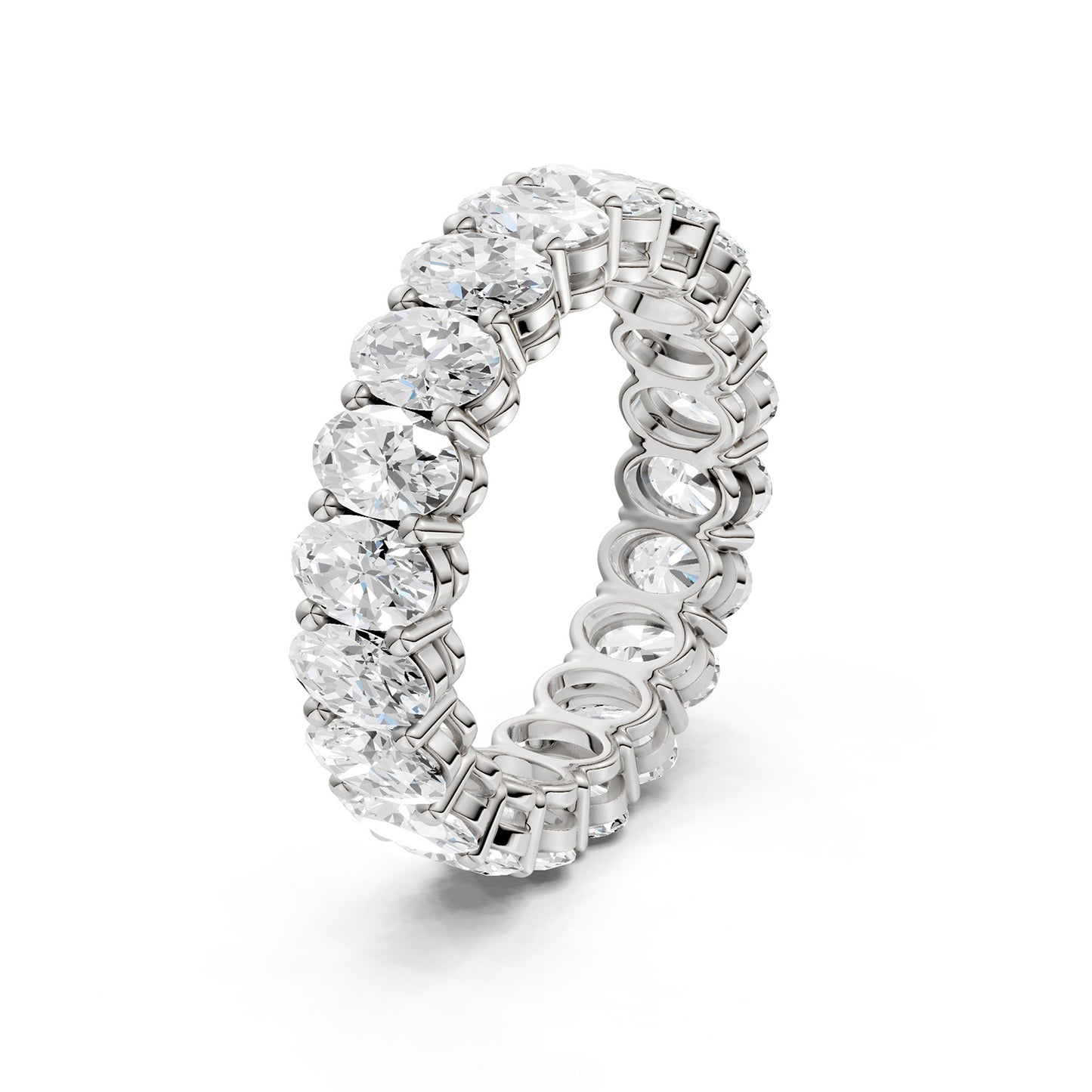 Ellipse-Cut Eternity Band