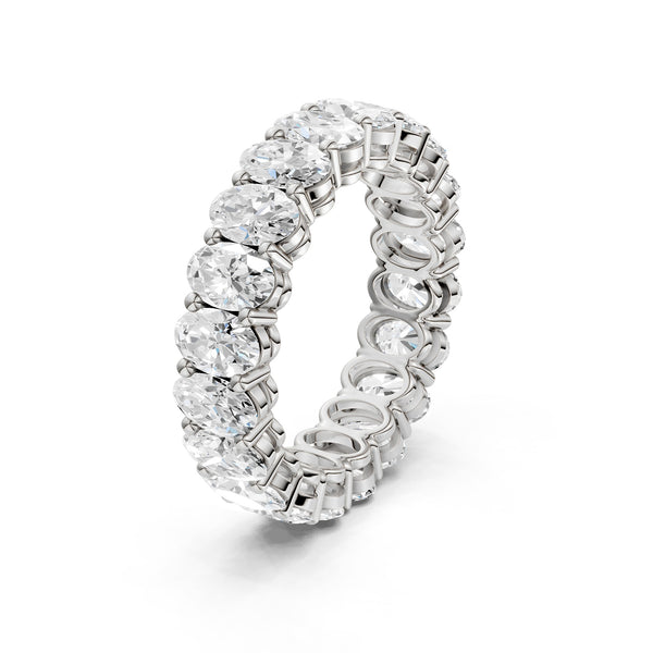 Ellipse-Cut Eternity Band