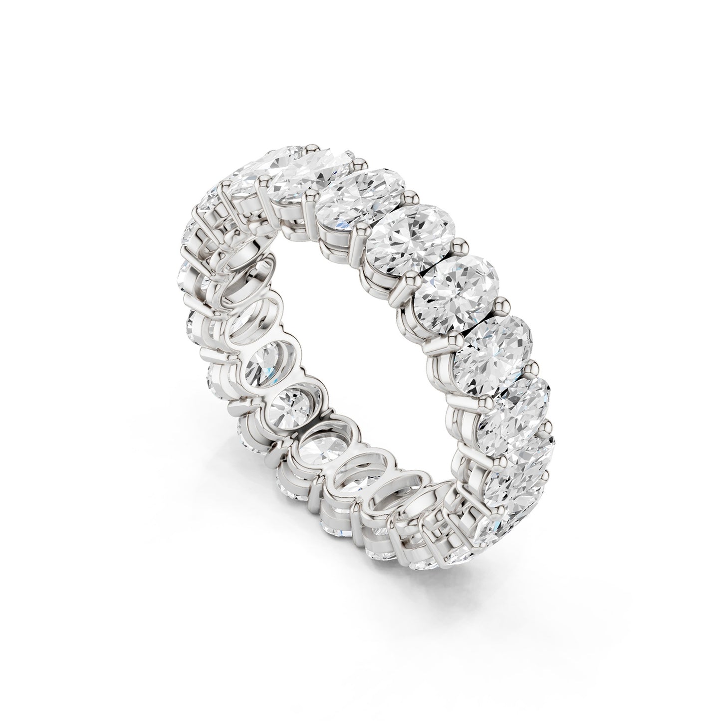 Ellipse-Cut Eternity Band