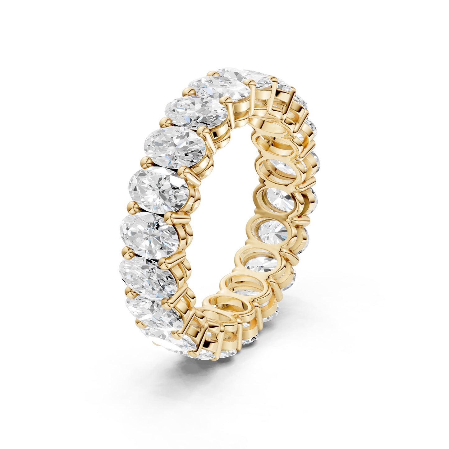 Ellipse-Cut Eternity Band