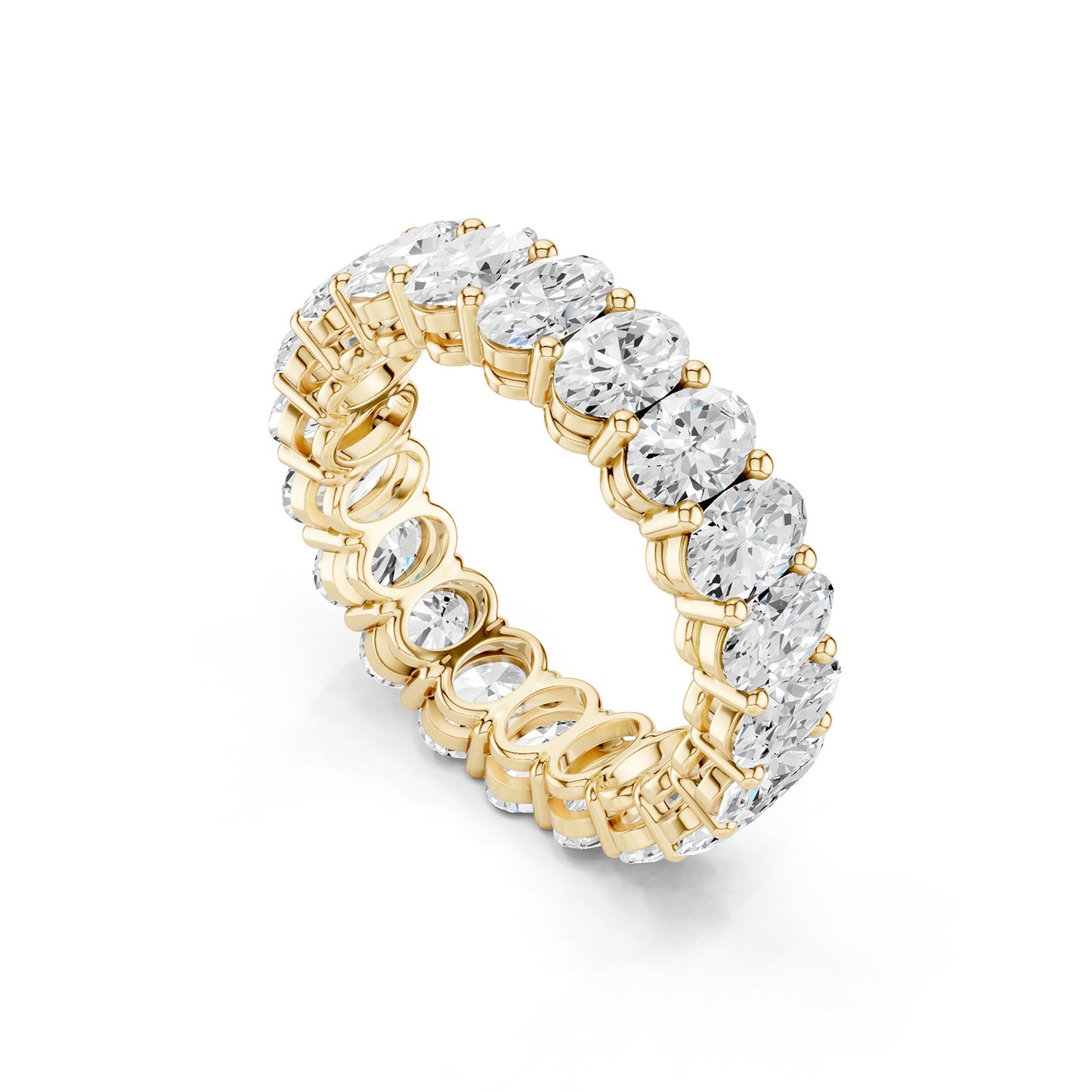 Ellipse-Cut Eternity Band