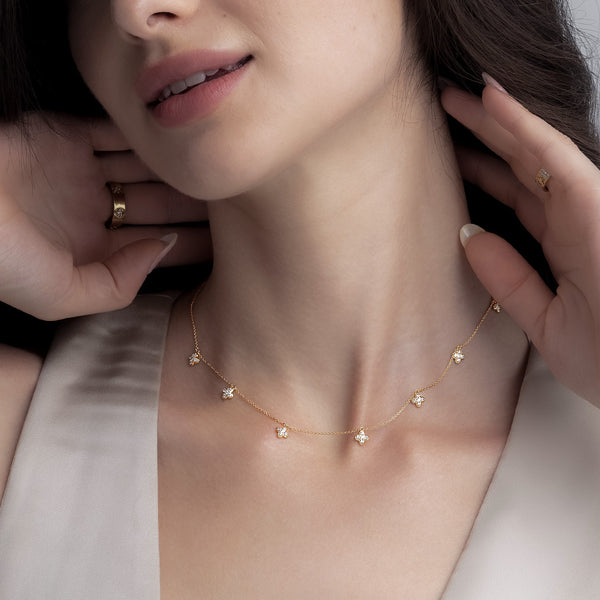 La Fleur Choker Stationed Necklace