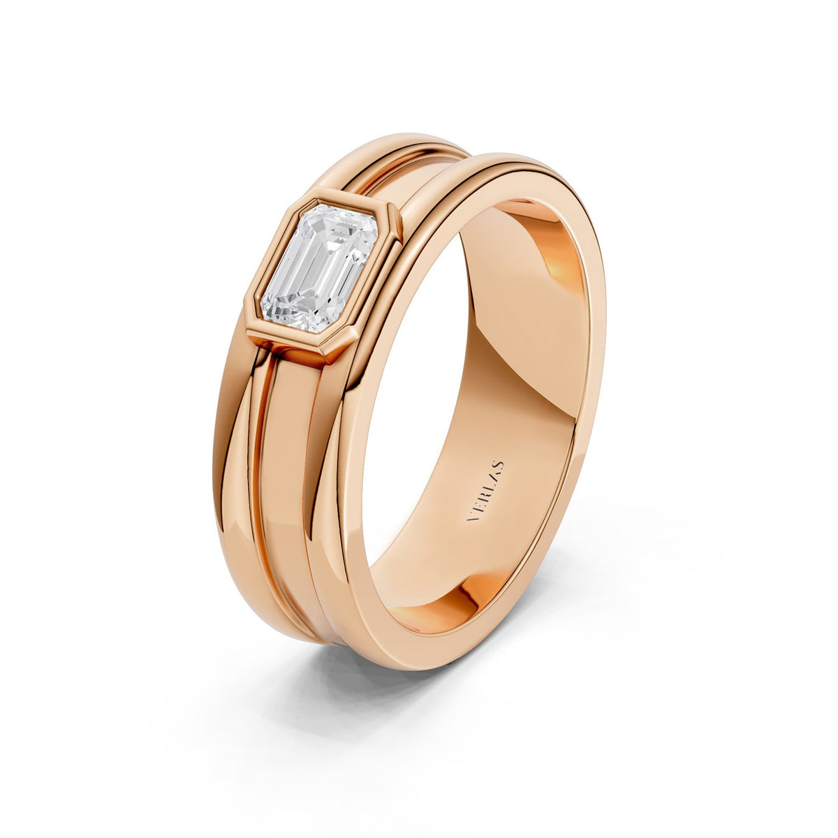 Emerald-Cut Encompassing Band