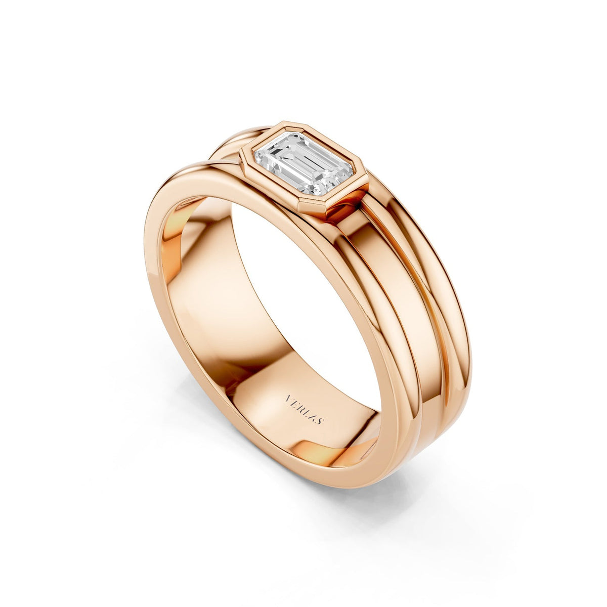 Emerald-Cut Encompassing Band