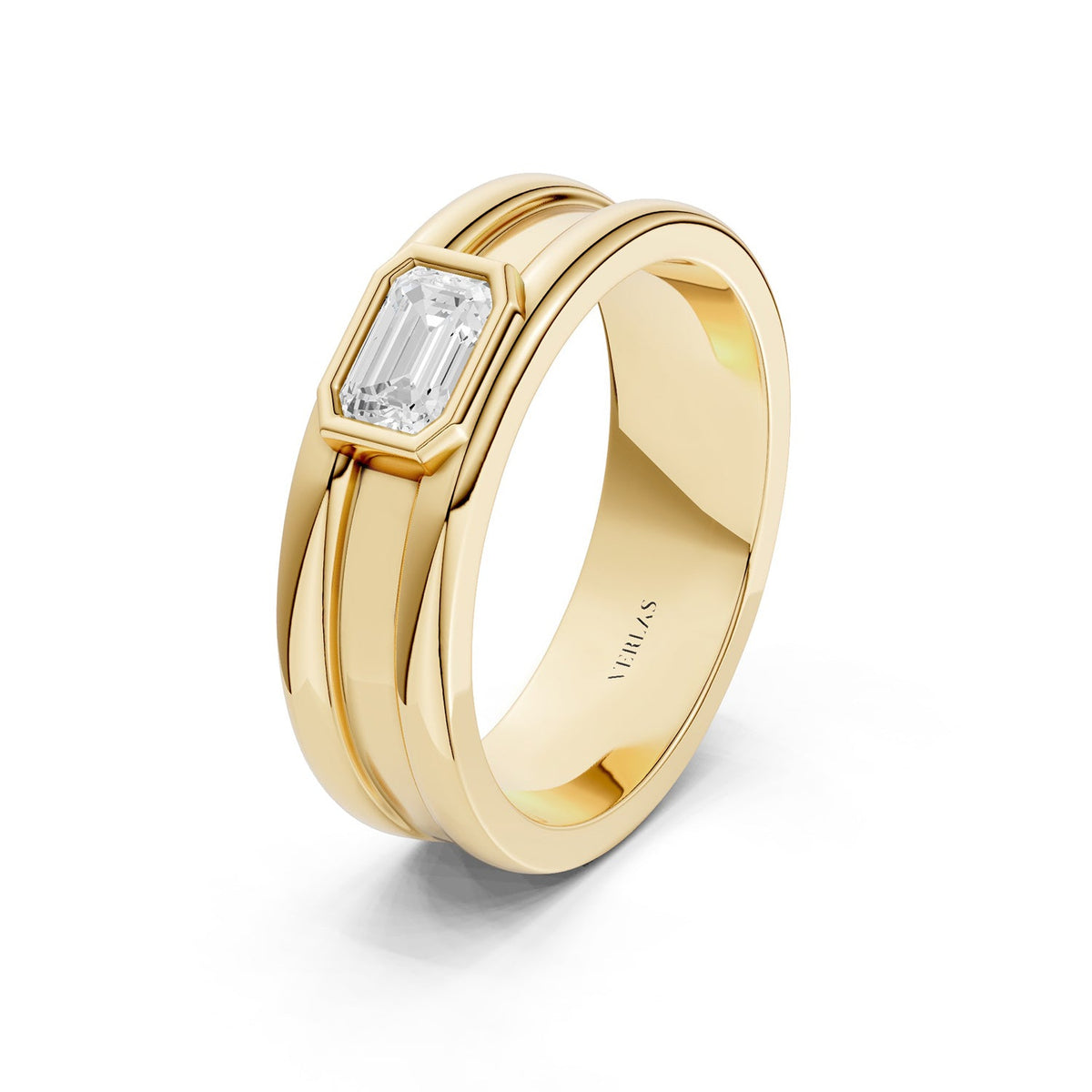 Emerald-Cut Encompassing Band