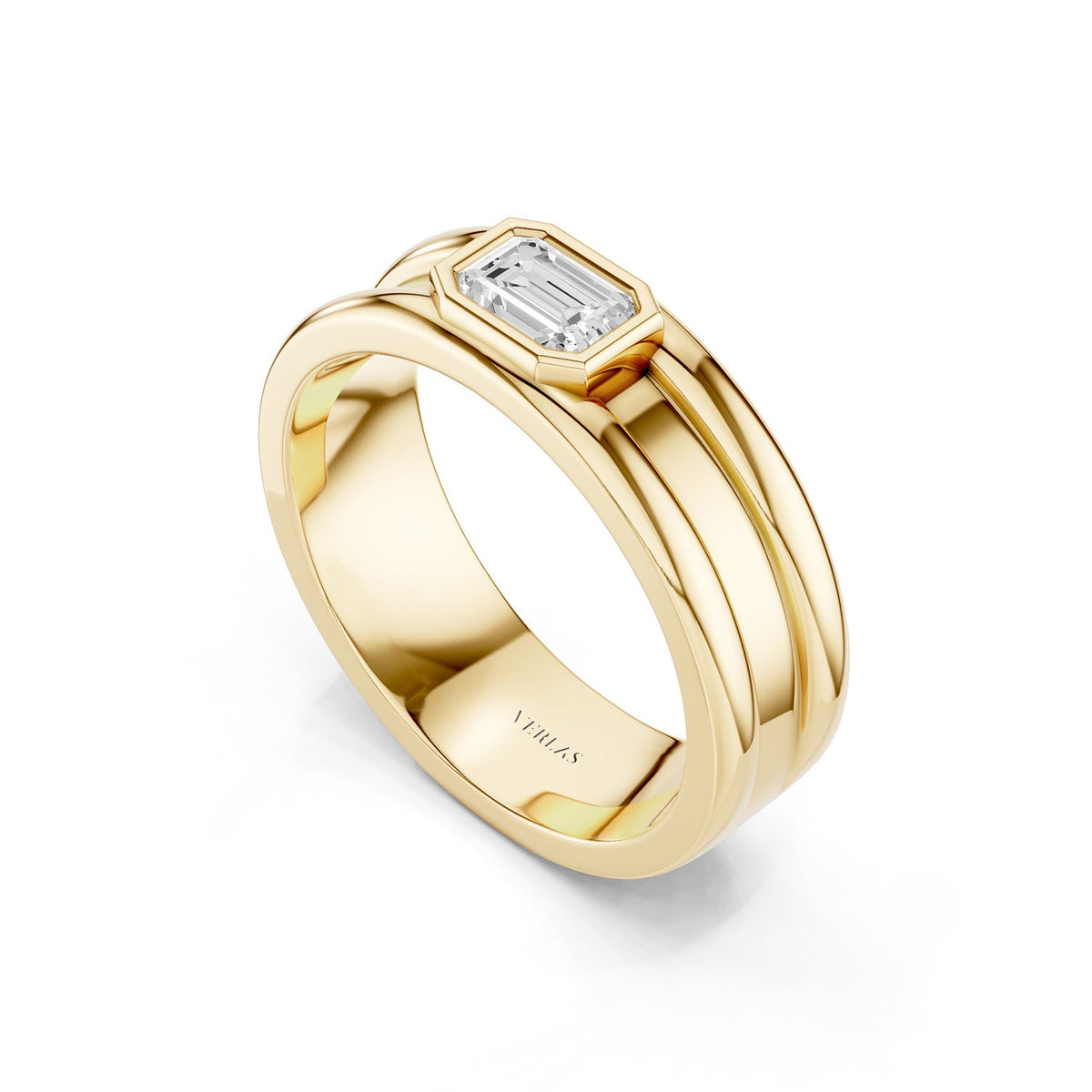 Emerald-Cut Encompassing Band