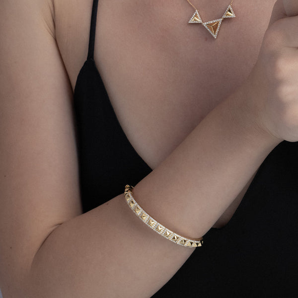 Zenyth Pyramid Luxe Geometric Bangle