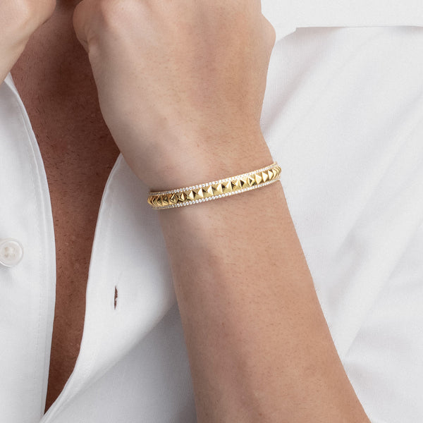 Zenyth Pyramid Spiked Cuff Bracelet