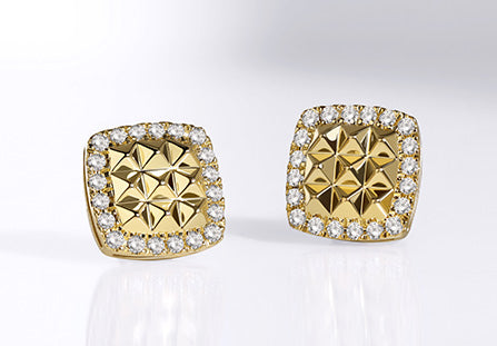 Zenyth Pyramid Radiant Diamond Studs