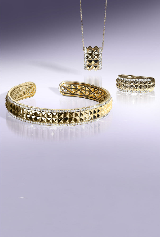 festive-fine-gold-and-diamond-jewelry-from-verlas-styled-for-celebrations-and-gifting-zenyth-two-tier-cuff-necklace-ring-band.