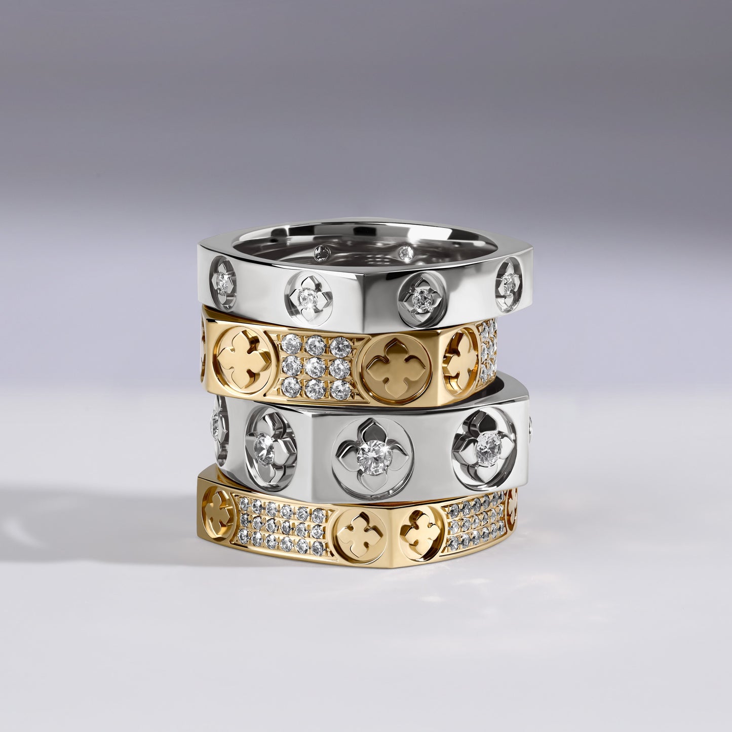 La Fleur 8 Round-Cut 6.10mm Square Band