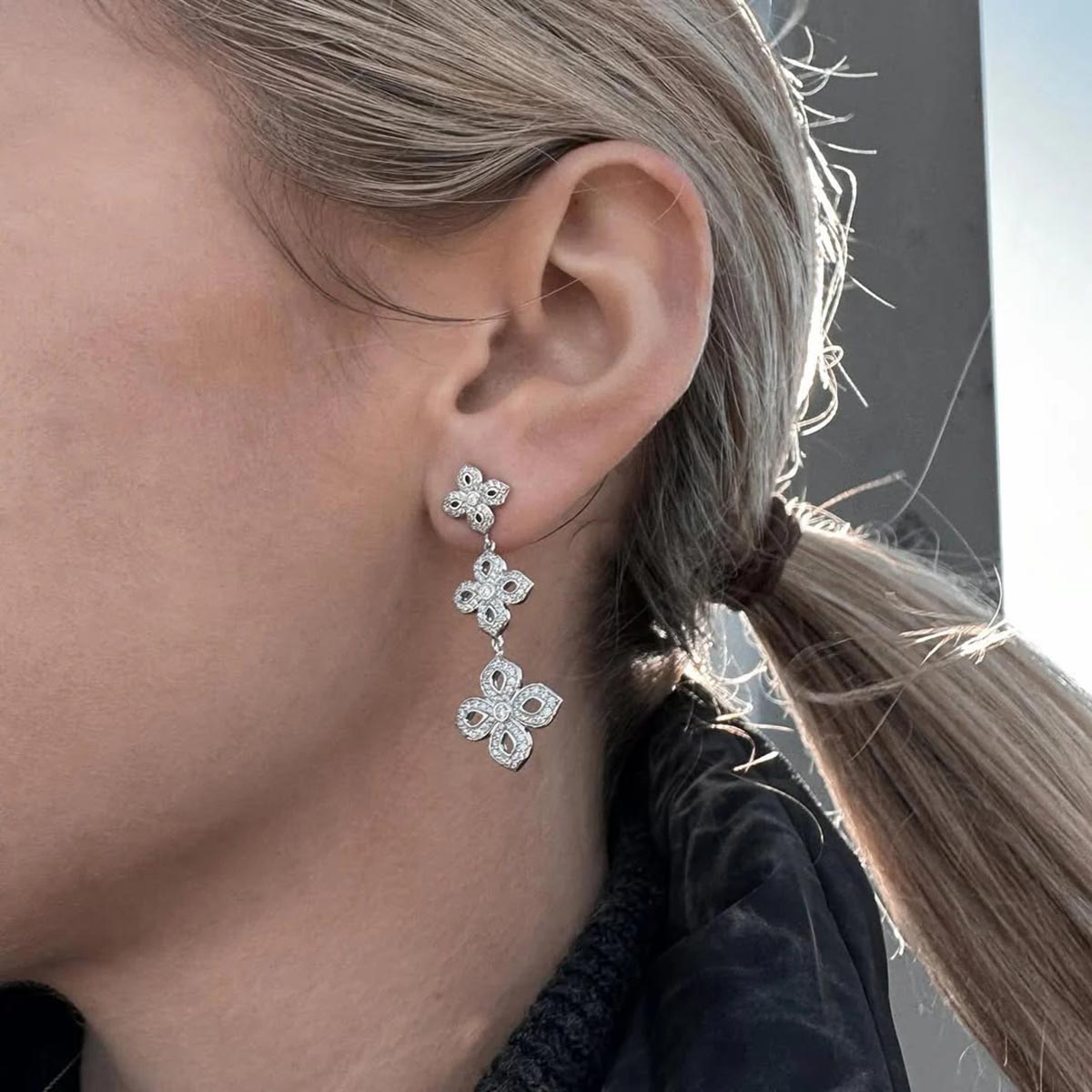 La Fleur 2 Silhouette Drop Luxe Earrings