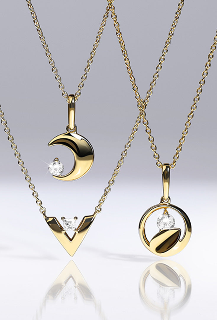 Lab-grown diamond jewelry including diamond rings, earrings, necklaces, and bracelets