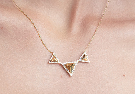 Pyramid Trio Pendant Necklace