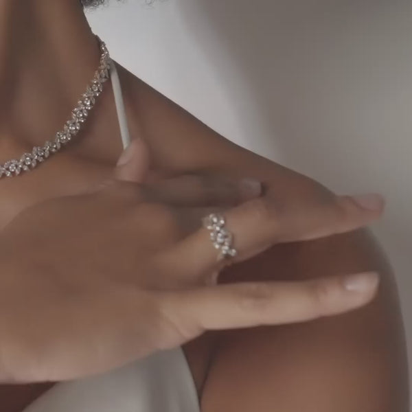 Alyssa Trio Marquise Bouquet Ring