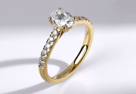 Oval Four-Prong Solitaire Ring
