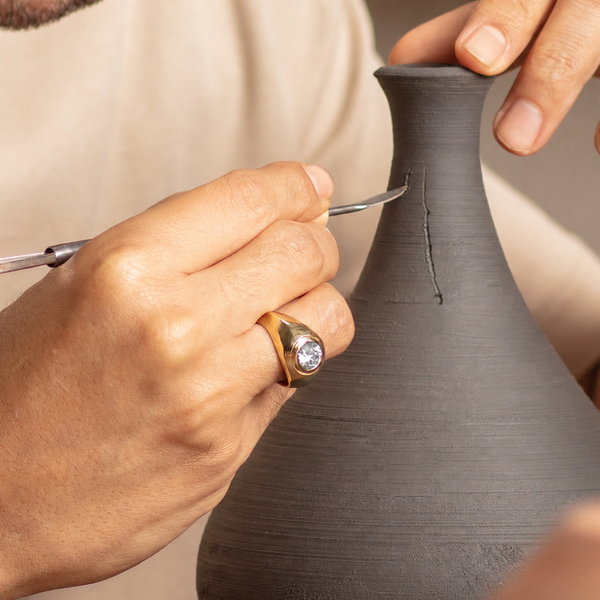 Round-Cut Signet Ring